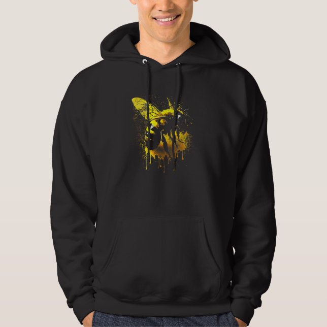 Honeybee and bumble bee for American hive beekeepe Hoodie (Front)