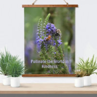 HoneyBee and Bumblebee Purple Photographic Floral