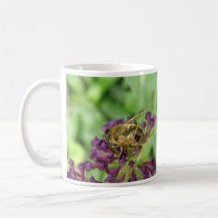 Honeybee and Purple Flowers Mug