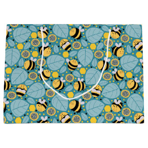 Honeybee and Sunflowers Large Gift Bag