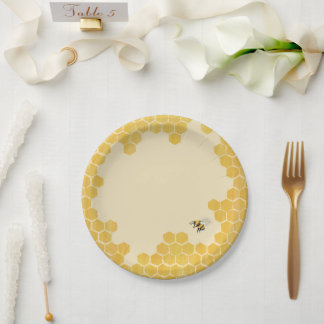 Honeybee Baby Shower Paper Plate