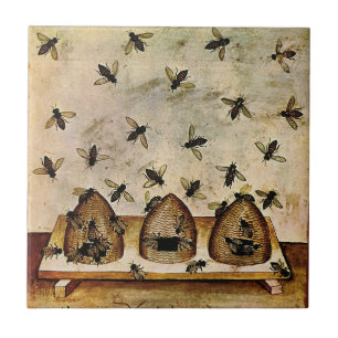 HoneyBee BeeHive Apiculture Vintage Tile