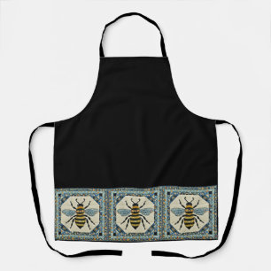 Honeybee Blue Border Quilt Apron