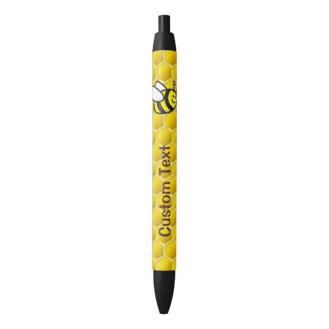 Honeybee Cartoon Black Ink Pen (Front Vertical)