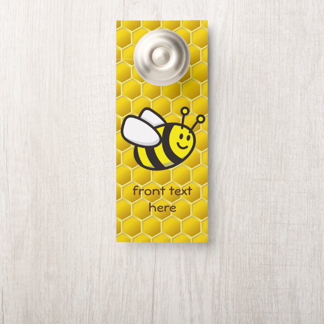 Honeybee Cartoon Door Hanger (On Knob)