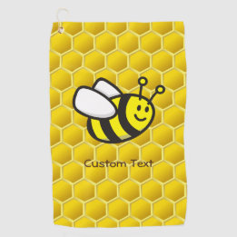 Honeybee Cartoon Golf Towel