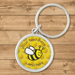 Honeybee Cartoon Key Ring