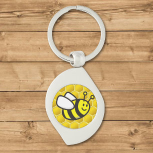 Honeybee Cartoon Key Ring