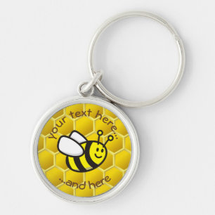 Honeybee Cartoon Key Ring