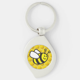 Honeybee Cartoon Key Ring
