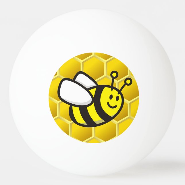 Honeybee Cartoon Ping Pong Ball (Back)