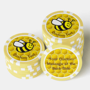 Honeybee Cartoon Poker Chips