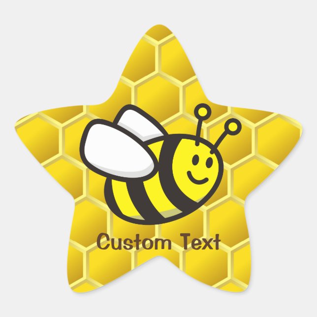 Honeybee Cartoon Star Sticker (Front)