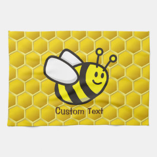 Honeybee Cartoon Tea Towel
