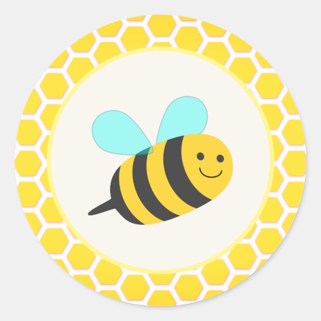 Honeybee Classic Round Sticker (Front)
