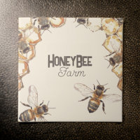 HoneyBee Farm Honeycomb Bees |  Ceramic Tile