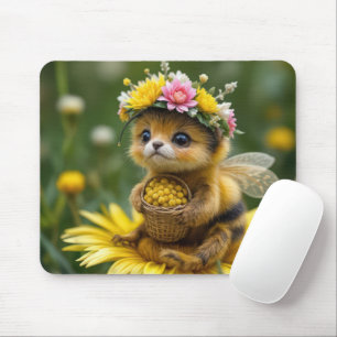 Honeybee Holding a Basket of Pollen Mouse Mat