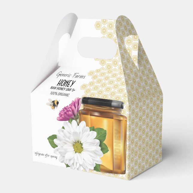 Honeybee Honey Favour Box (Front Side)