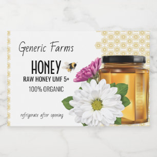 Honeybee Honey Jar Food Label