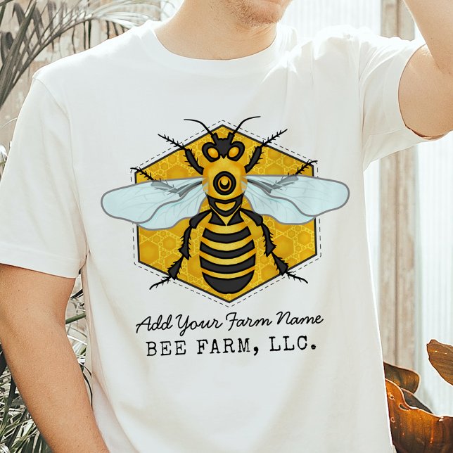 Honeybee Honeycomb Bee Farm Apiary Personalised T-Shirt (Creator Uploaded)