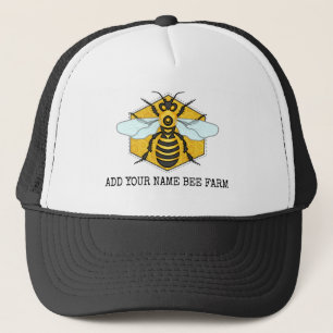 Honeybee Honeycomb Bee Farm Apiary Personalised Trucker Hat