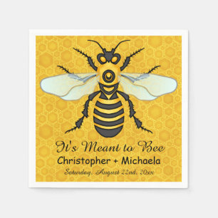 Honeybee Honeycomb Bee Wedding Theme Custom Napkin