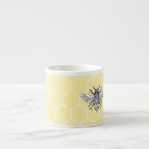 Honeybee Honeycomb Queen Bee | Espresso Mug
