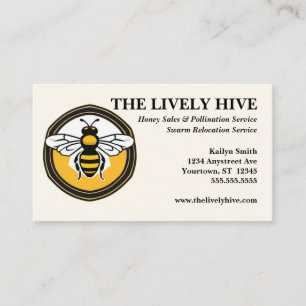 Honeybee in Honey Beekeeping Honey Sales  Business Card