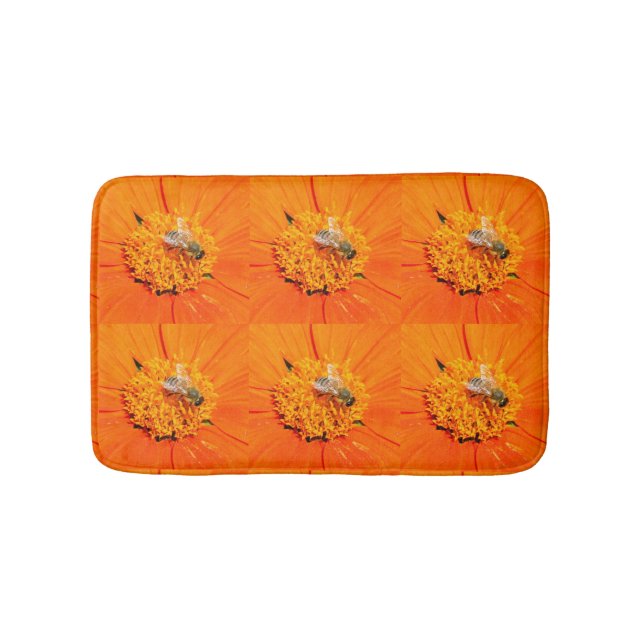 honeybee orange bath mat (Front)