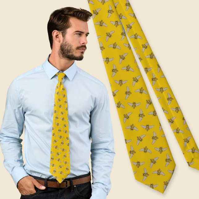 Honeybee Pattern Tie (Creator Uploaded)