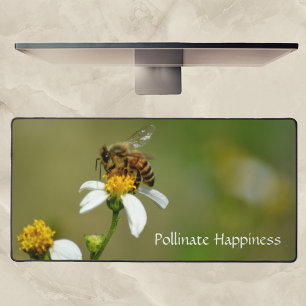 Honeybee Photographic Pollinate Happiness Desk Mat