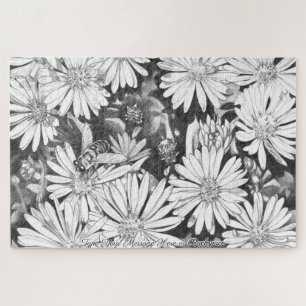 Honeybee Puzzle Personalised Flower Art Puzzles   