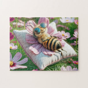 Honeybee Resting On a Pillow Jigsaw Puzzle