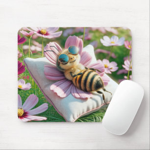 Honeybee Resting On a Pillow Mouse Mat