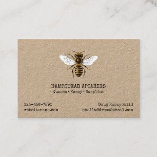 Honeybee Rustic Apiary Business Card