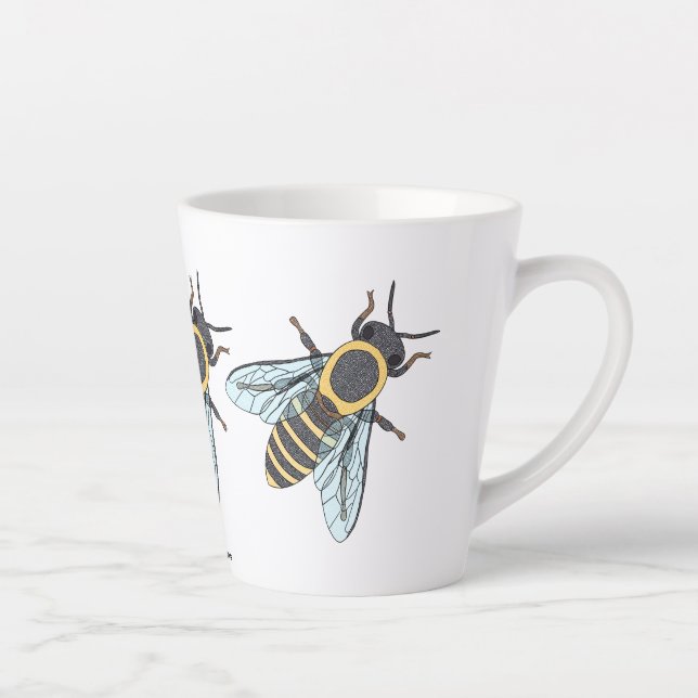 Honeybee (small) - Latte Mug (Right)