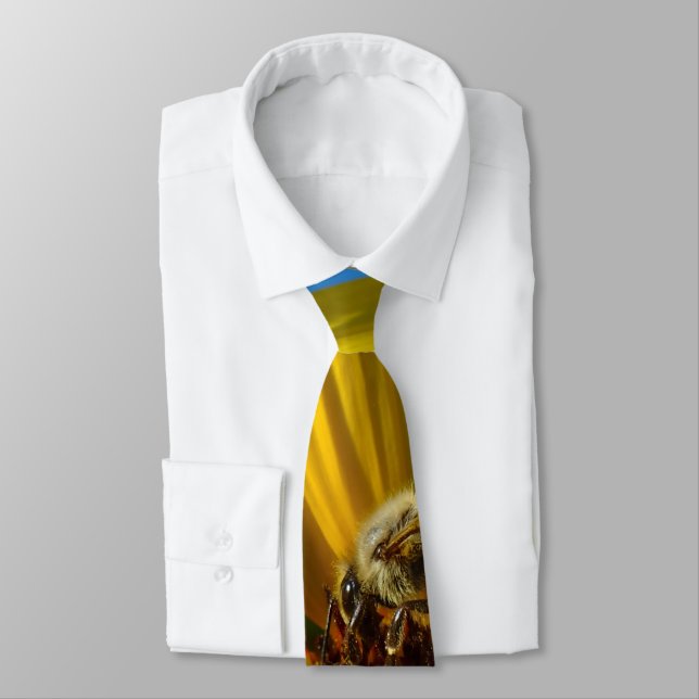 Honeybee & Sunflower Tie (Tied)