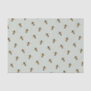 Honeybee Swarm Pale Green Nature Lover Beekeeper Tissue Paper