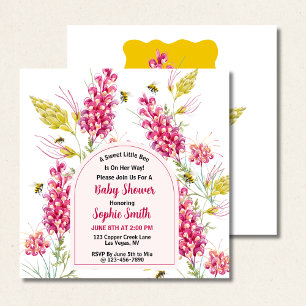 Honeybee, Sweet Little Girl Invitation