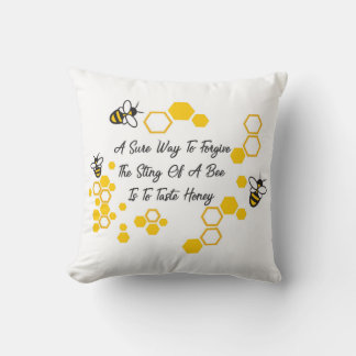 Honeybee Throw Pillow