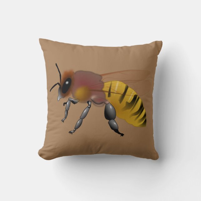 Honeybee Throw Pillow (Front)