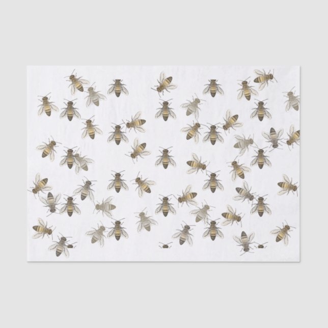 Honeybee Tissue Paper Ivory (Front)