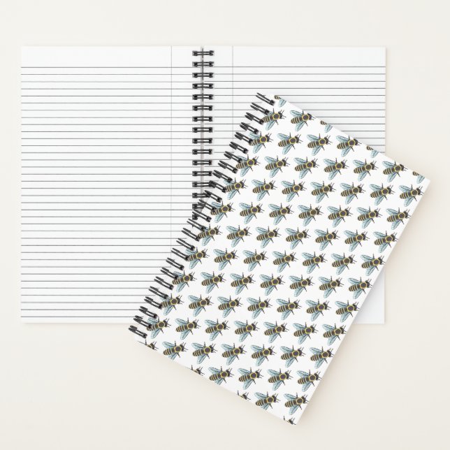 Honeybee (white) - Spiral Notebook (Inside)