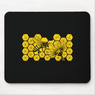 Honeybee wildflower save bee botanical nature eart mouse mat