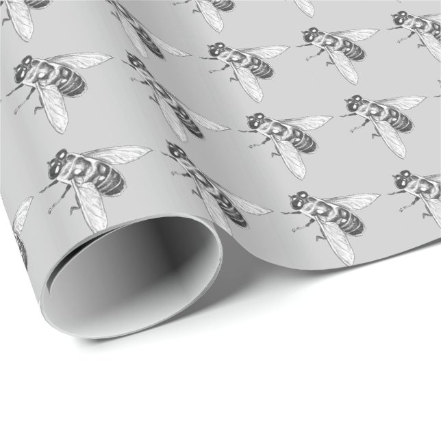Honeybee Wrapping Paper Cute Bee Bug Paper (Roll Corner)