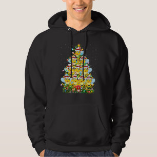 Honeybee Xmas Lights Santa Honeybee Christmas Tr Hoodie
