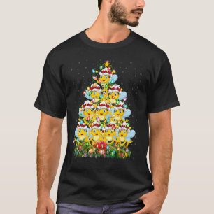 Honeybee   Xmas Lights Santa Honeybee Christmas Tr T-Shirt
