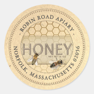 Honeybees and Comb Honey Label