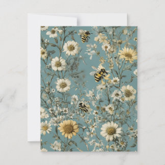 Honeybees and Wildflowers Holiday Card