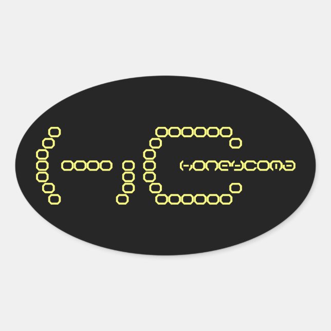 honeycoma oval sticker (Front)